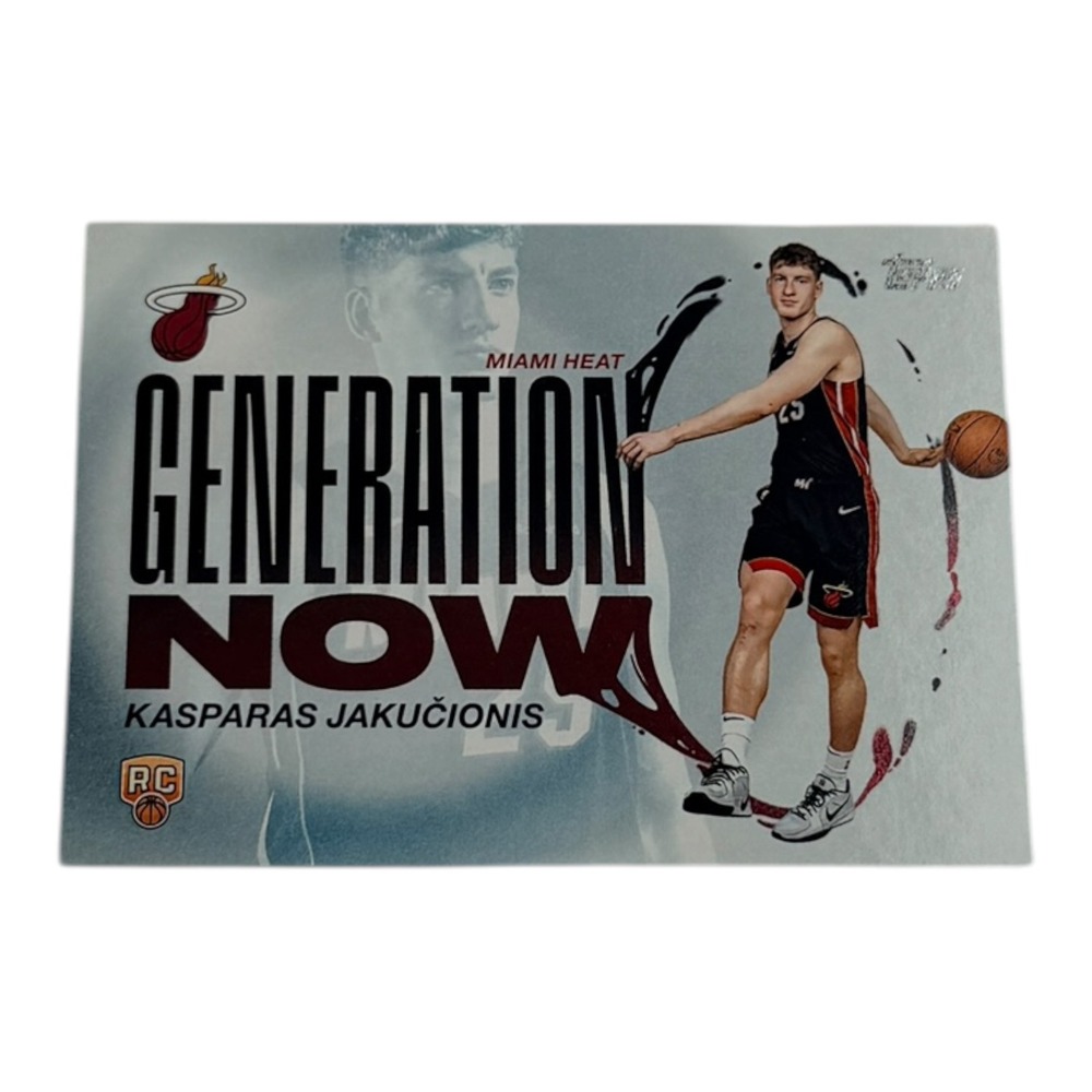 2025 Topps Generation Now‎ Kasparas Jakucionis Miami Heat RC Rookie Card GN-20